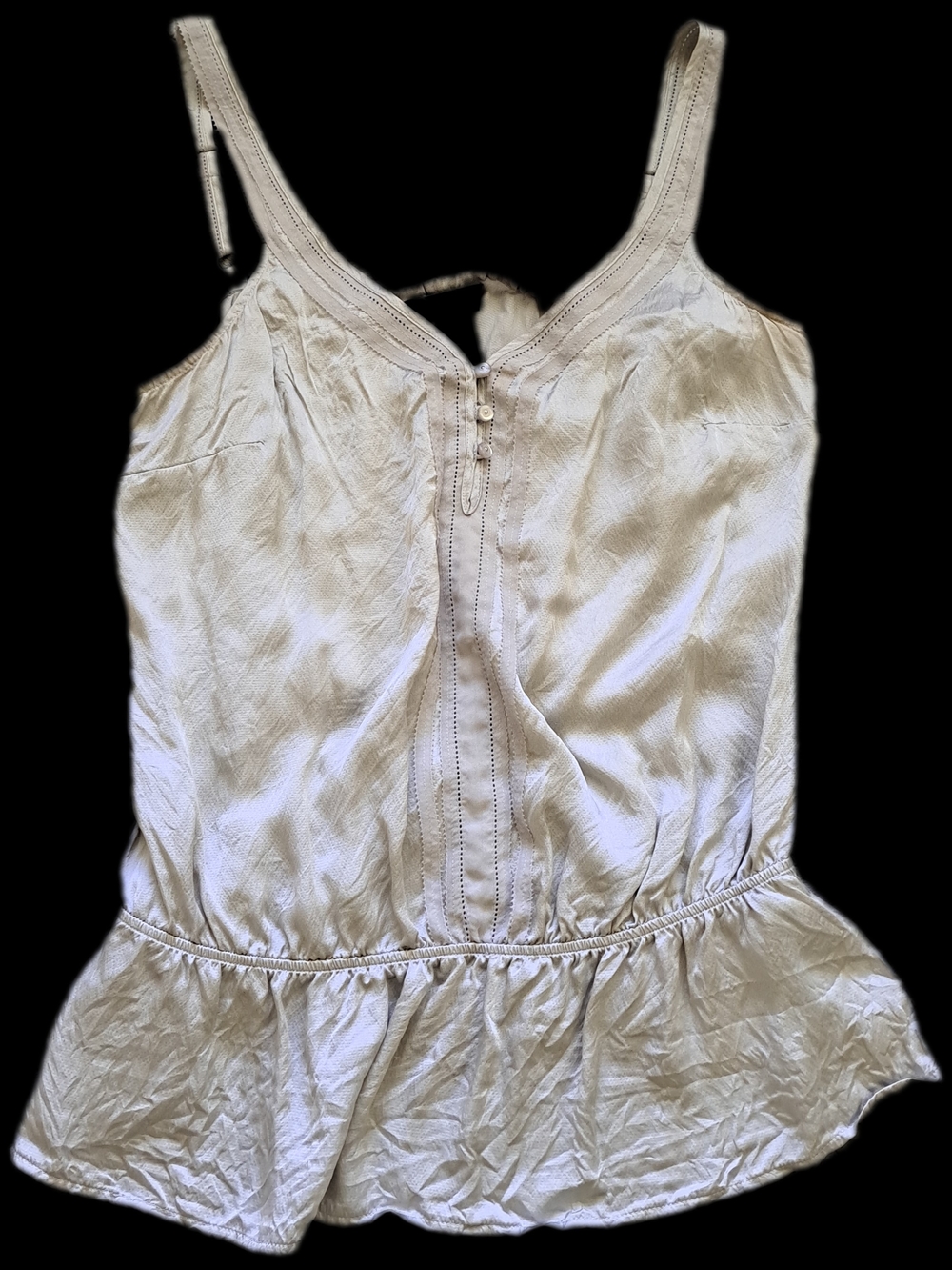 White House Black Market Silk Cami in Light Gray